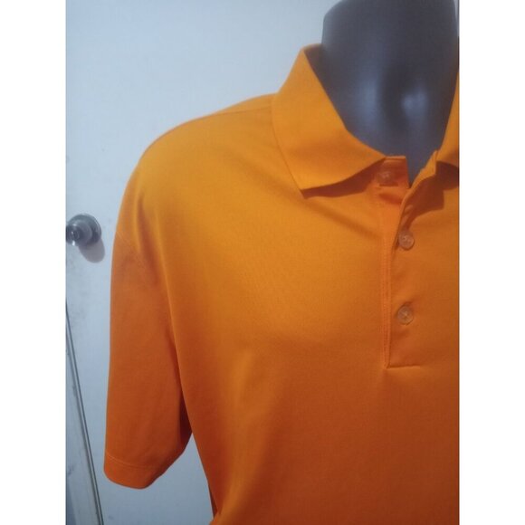 Nike GOLF Dri Fit Polo Shirt Mens XL Solid Orange Performance Collared - Picture 4 of 12